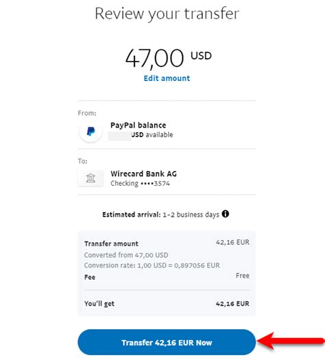 move euro to paypal fee.